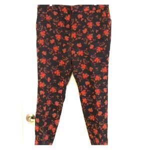 LOFT Floral jacquard pencil pant in Marisa Fit